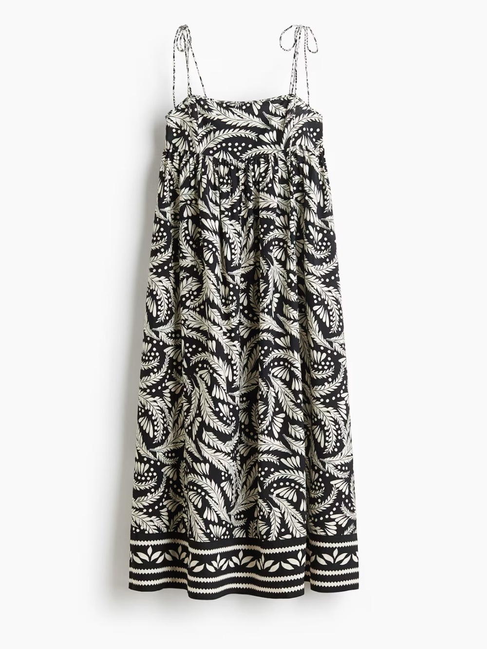 H&M tie shoulder midi dress